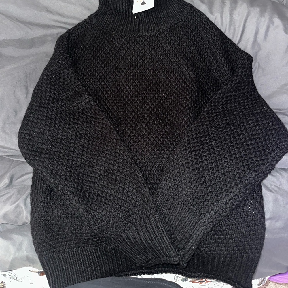 Amazon Black Turtleneck Sweater